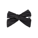 Knot Hairbands corduroy bow clip blackbird