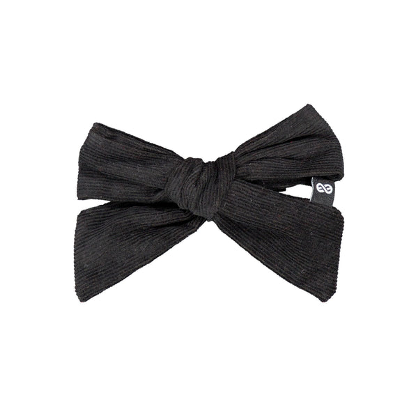 Knot Hairbands corduroy bow clip blackbird