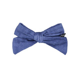 Knot Hairbands corduroy bow clip blue jay