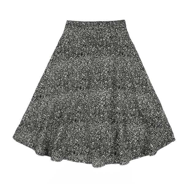 Atelier Parsmei Elin Skirt Black White Chevron