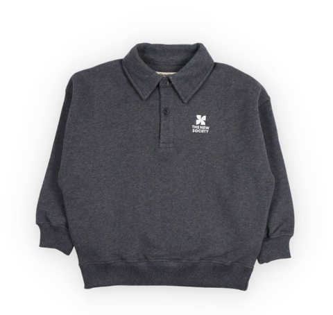The New Society TNS Logo Special Polo Galactic Grey Melange