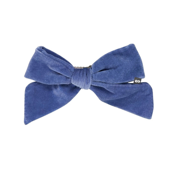 Knot Hairbands fern velvet bow clip blue jay