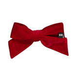 Knot Hairbands fern velvet bow clip cardinal red
