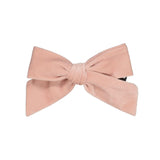 Knot Hairbands fern velvet bow clip flamingo pink