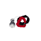 Knot Hairbands fern velvet scrunchie set blackbird + cardinal red