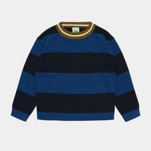 FUB Striped Crew Deep Indigo/Dark Navy
