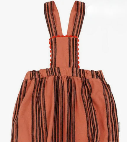 Piupiuchick Short Dress Pink Black Stripes