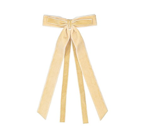 Knot Hairbands Velvet Trim Bow // Taupe