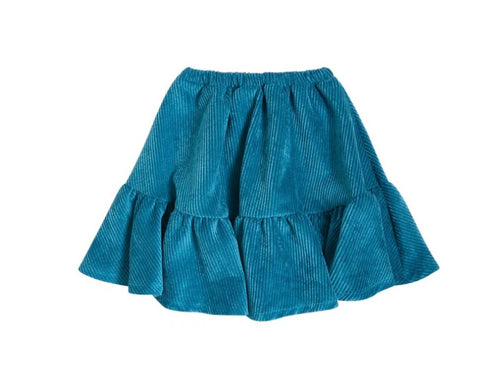 Tocoto Vintage Corduroy Flared Skirt Dark Green