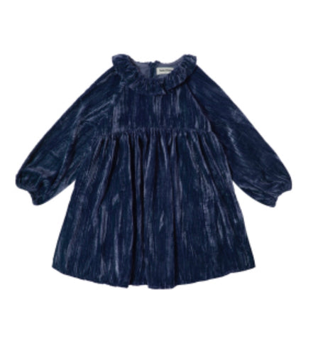 Tocoto Vintage Velvet Dress Navy