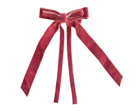 Knot Hairbands Velvet Trim Bow // Blush