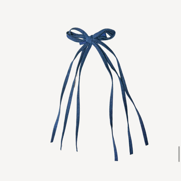 Knot Hairbands Indigo Denim Bow