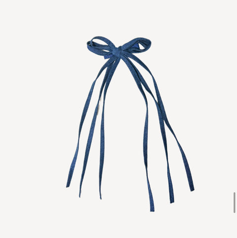 Knot Hairbands Indigo Denim Bow