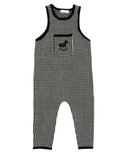 Coco Blanc Long Knit Romper Black/White