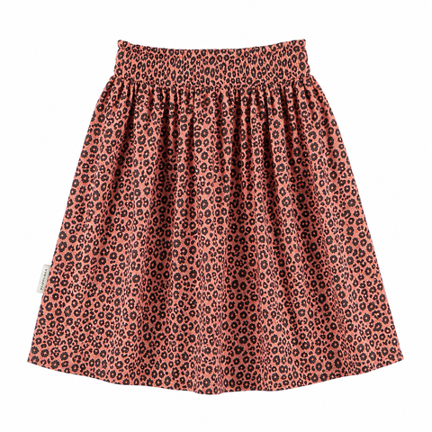 Piupiuchick Knee-Lenght Skirt | Pink W/ Animal Print