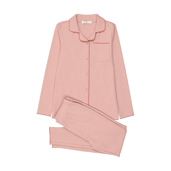 Coco Blanc Cotton Grandpa Pjs Smoky Rose