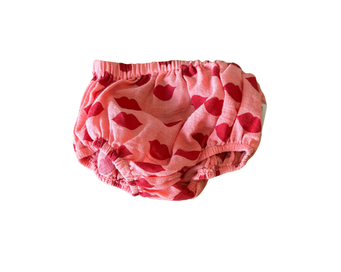 Piupiuchick Baby Bloomers | Pink W/ Red Lips