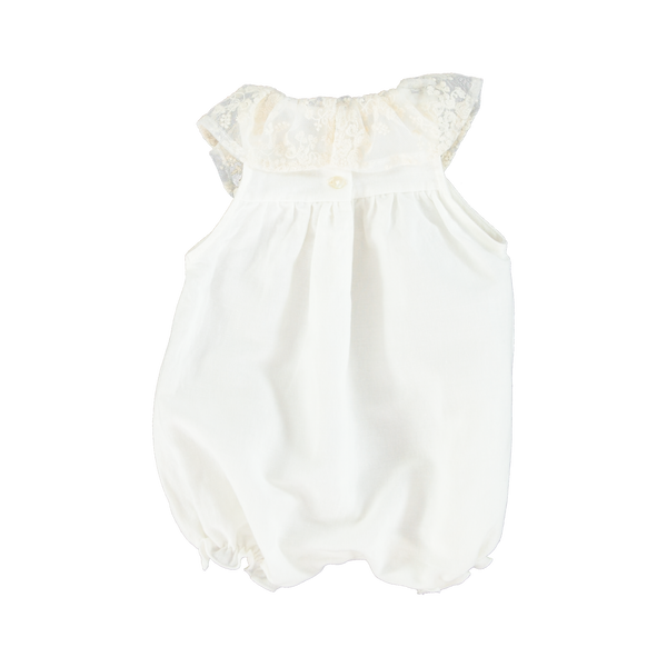 Bebe Organic Grace Romper Antique White