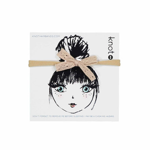 Knot Hairbands Lace Ribbon Bow Band // Blush