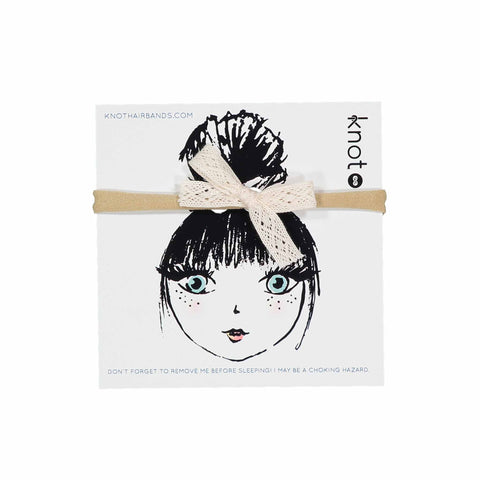 Knot Hairbands Lace Ribbon Bow Band // Petal Pink