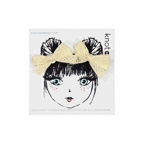 Knot Hairbands Lace Ribbon Bow Set // Butter