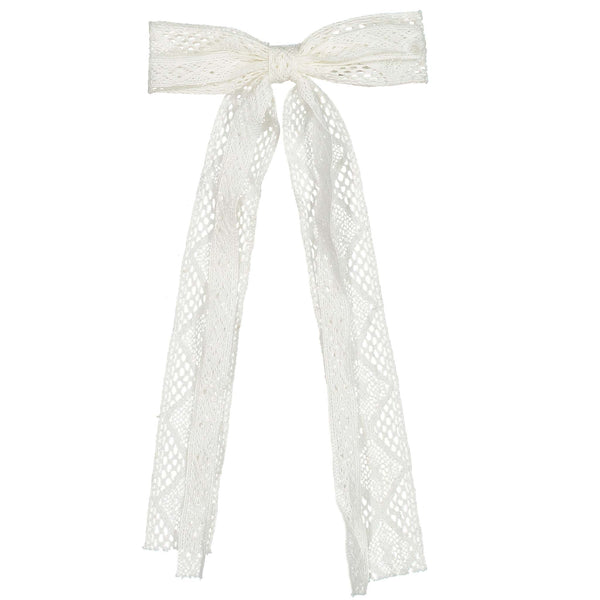 Knot Hairbands Lace Ribbon Bow // White