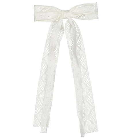 Knot Hairbands Lace Ribbon Bow // White