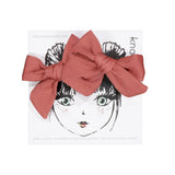 Knot Hairbands lustre mini bow set rosefinch