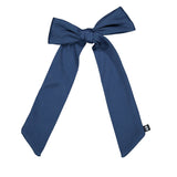 Knot Hairbands lustre long bow clip blue jay