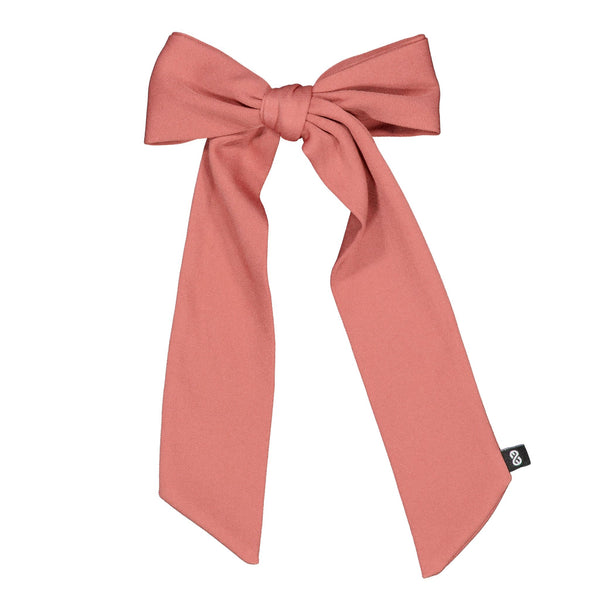 Knot Hairbands lustre long bow clip rosefinch