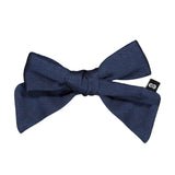 Knot Hairbands lustre short bow clip blue jay