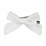 Knot Hairbands Purl Bow Clip // White
