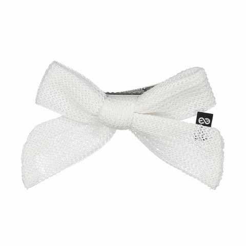 Knot Hairbands Purl Bow Clip // White