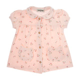 Tocoto Vintage Flower Printed Terry Baby Dress Lilac