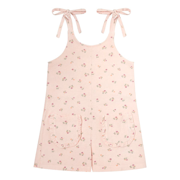 Tocoto Vintage Flower Printed Terry Jumpsuit Lilac