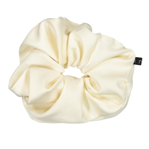 Knot Hairbands Silk Scrunchie // Cream