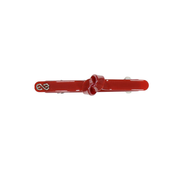 Knot Hairbands tortoise barrette cardinal red
