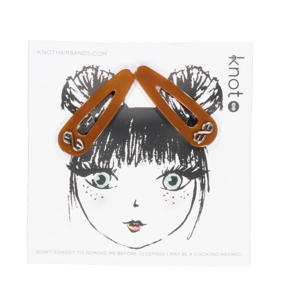 Knot Hairbands tortoise snap clip set sparrow