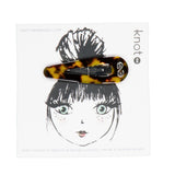 Knot Hairbands tortoise jumbo snap clip amber