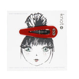 Knot Hairbands tortoise jumbo snap clip cardinal red