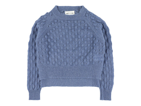 Morley Vicky Girls Cropped Cardigan Bleu