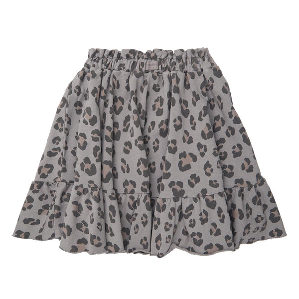 Tocoto Vintage Mini Plush Animal Print Skirt Brown