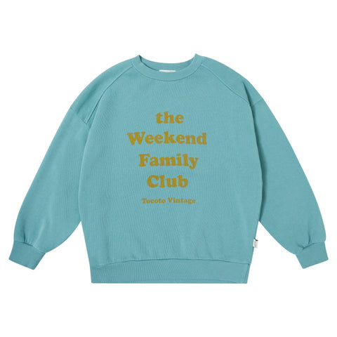 Tocoto Vintage Baby Kid Sweatshirt " The Weeked Family Dark Green