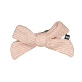 Knot Hairbands waffle bow clip flamingo pink