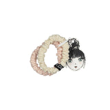 Knot Hairbands Woven Scrunchie Set // Cream + Blush
