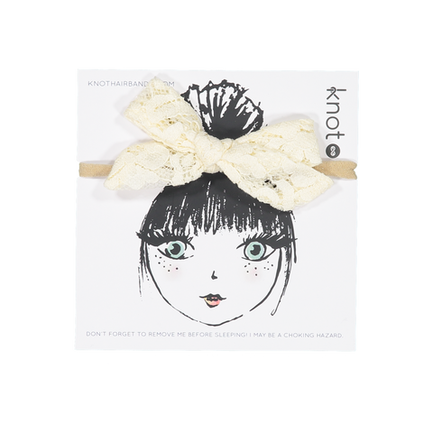 Knot Hairbands Chantilly Bow Band // Cream