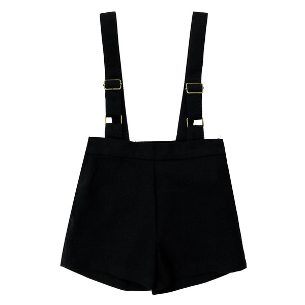 Coco Blanc Black Suspender Shorts