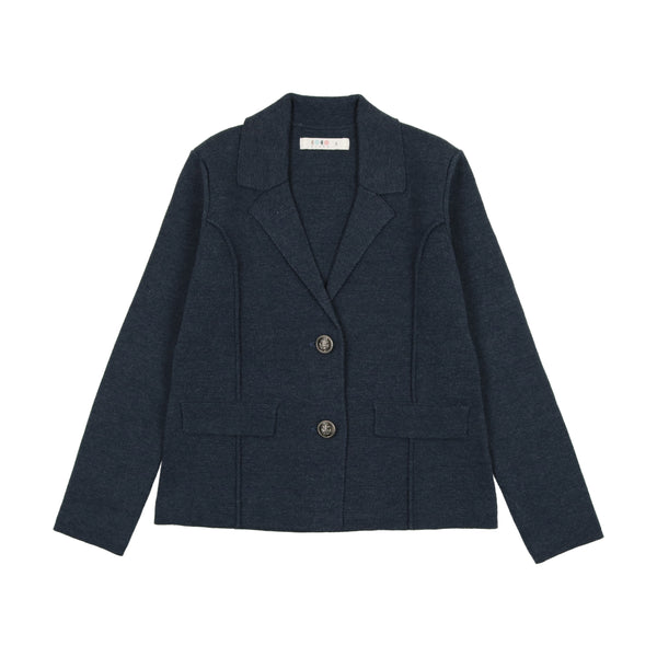 Coco Blanc Knit Blazer Navy