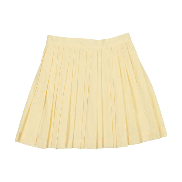 Coco Blanc Pleated Skirt Pale Yellow