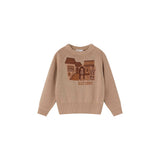 Coco Blanc Graphic Sweater Tan